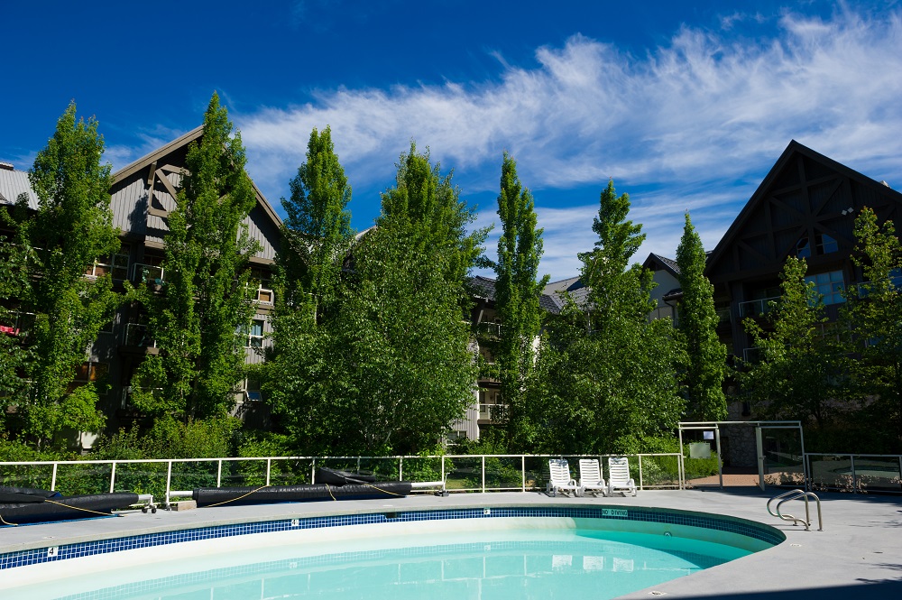 Outdoor pool at The Aspens
