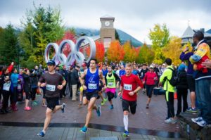 Participants in Whistler 50 and Ultra Race in action