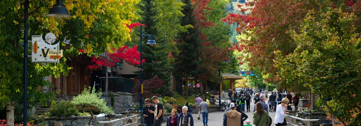 Fall colours in Whistler Village - September in Whistler